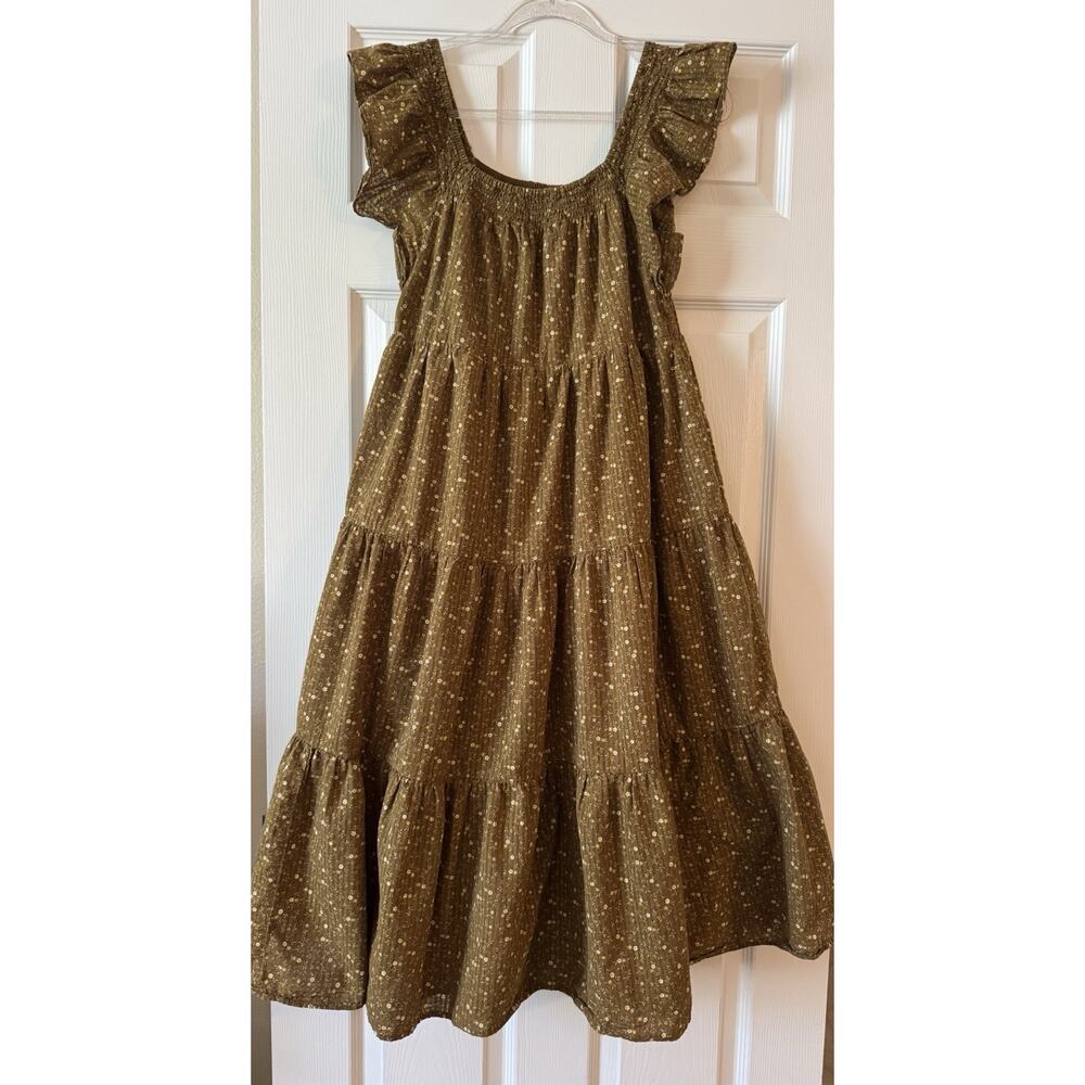 Madewell Olive Green Midi Dress